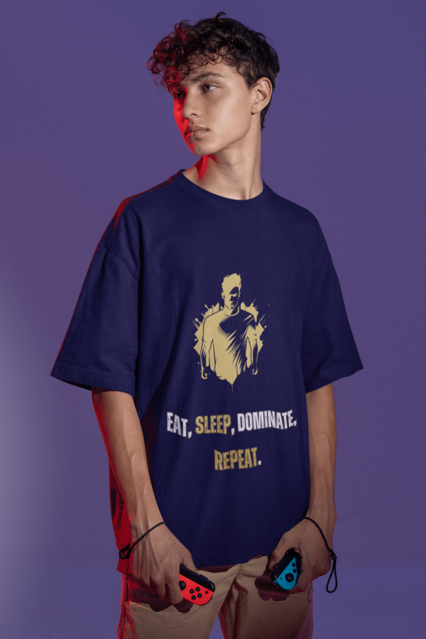 Eat, Sleep, Dominate, Repeat Oversize T-Shirt - Image 3