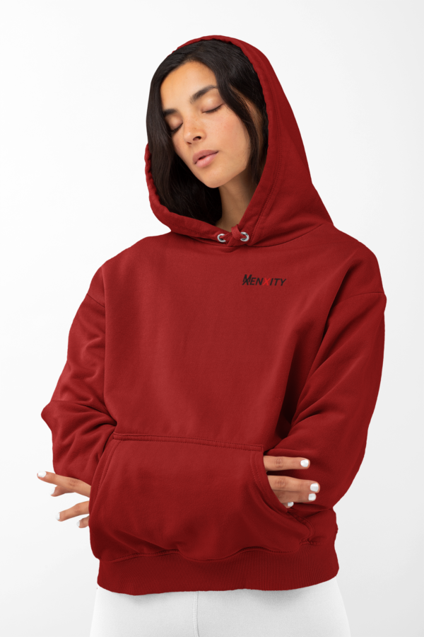 Regular Fit Premium Women's Hoodie Maroon - Image 5