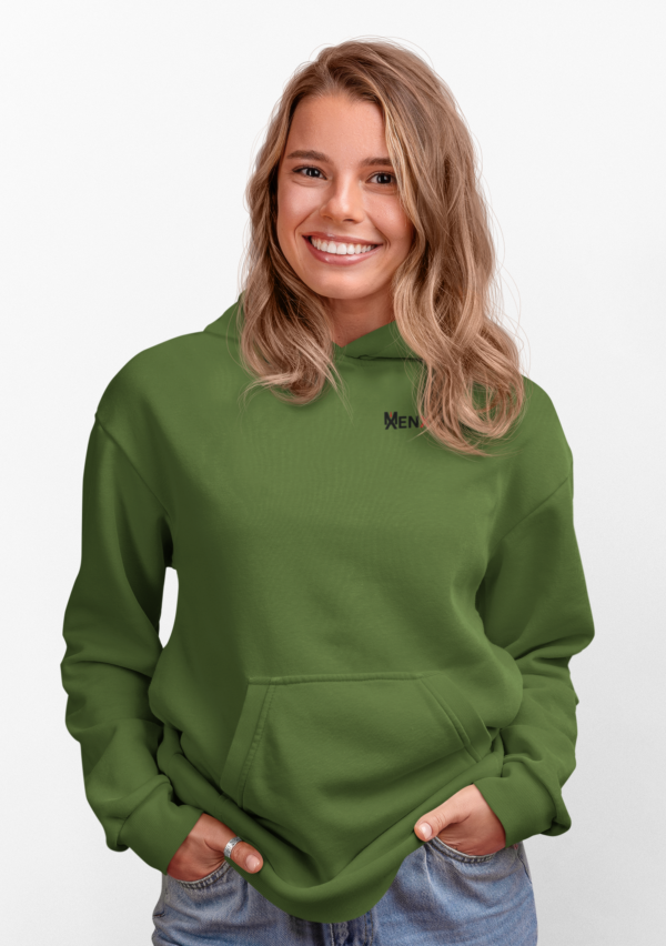 Regular Fit Premium Women's Hoodie Olive Green - Image 5